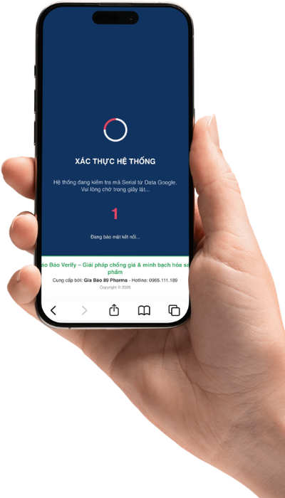 Giao diện xác thực sản phẩm Bảo Bảo Verify trên điện thoại